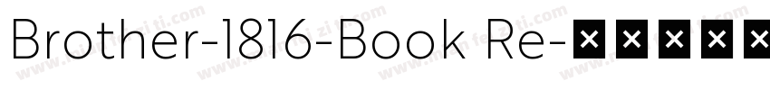 Brother-1816-Book Re字体转换